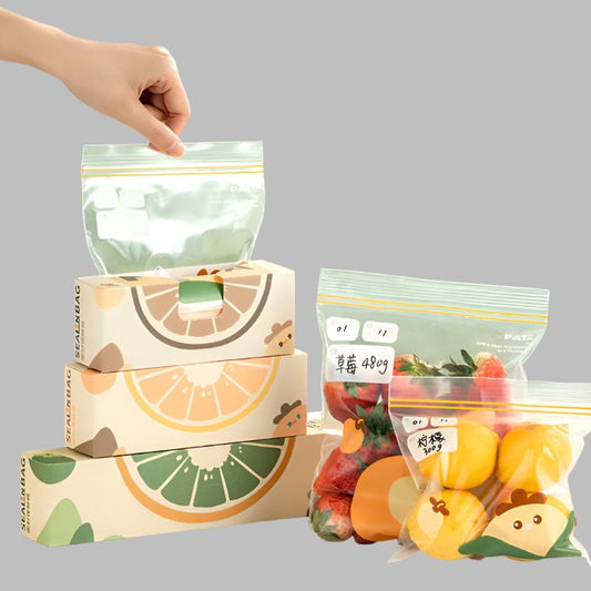 Thickened PE Sealed Food Storage Bags - Plastic Wrap Covers for Kitchen, Refrigerator, Vegetables, and Fruits